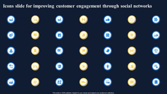 Icons Slide For Improving Customer Engagement Through Social Networks
