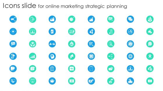 Icons Slide For Online Marketing Strategic Planning MKT SS