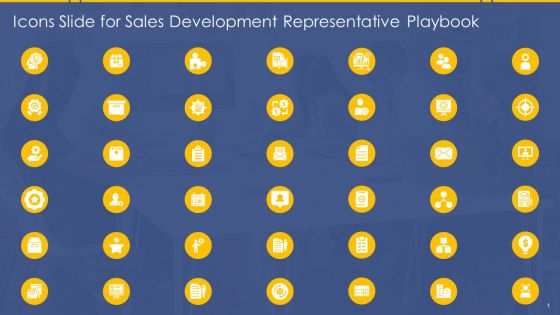 Icons Slide For Sales Development Representative Playbook