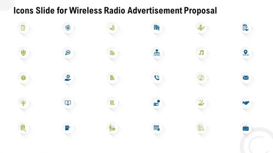 Icons slide for wireless radio advertisement proposal