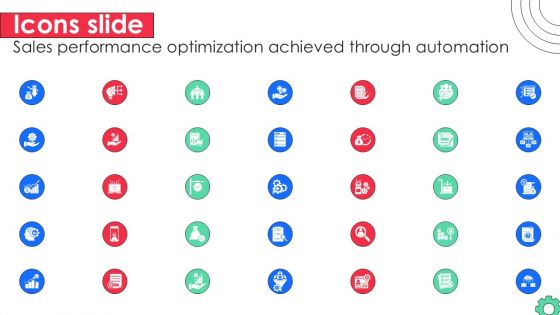 Icons Slide Sales Performance Optimization Achieved Through Automation Ppt Slides