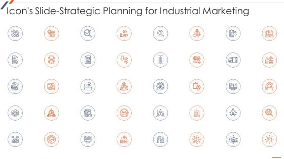 Icons Slide Strategic Planning For Industrial Marketing