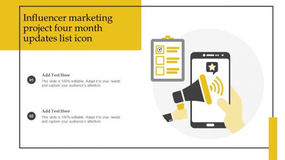 Influencer Marketing Project Four Month Updates List Icon