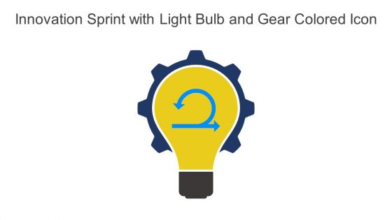 Innovation Sprint With Light Bulb And Gear Colored Icon In Powerpoint Pptx Png And Editable Eps Format