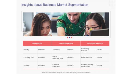Insights about business market segmentation business handbook ppt powerpoint presentation icon