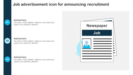 Job Advertisement Icon For Announcing Recruitment