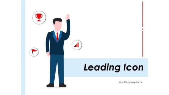 Leading icon manager depicting marketplace illustrating entrepreneur growth