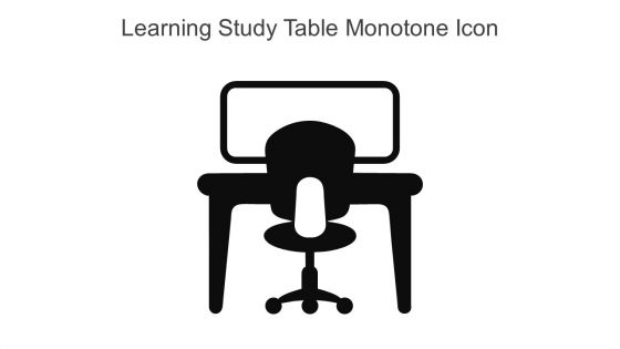 Learning Study Table Monotone Icon In Powerpoint Pptx Png And Editable Eps Format