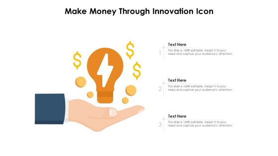 Make money through innovation icon