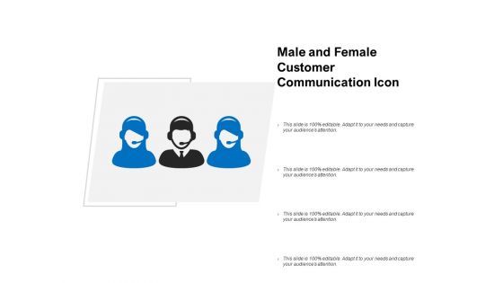 Male and female customer communication icon