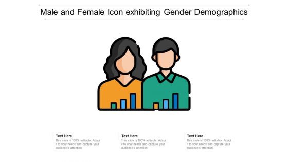 Male and female icon exhibiting gender demographics