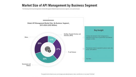 Market size of api management by business segment application programming interfaces ecosystem ppt icons