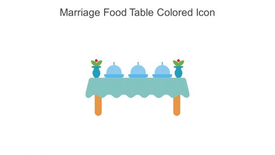 Marriage Food Table Colored Icon In Powerpoint Pptx Png And Editable Eps Format