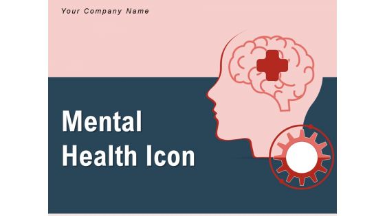 Mental Health Icon Positive Thinking Individual Gear Checklist Magnifying Arrows