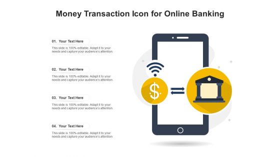 Money transaction icon for online banking
