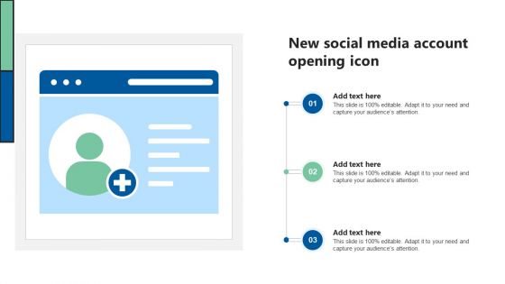 New Social Media Account Opening Icon