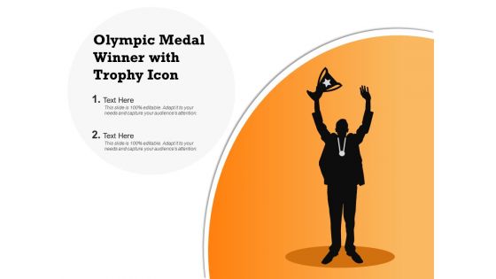Olympic medal winner with trophy icon