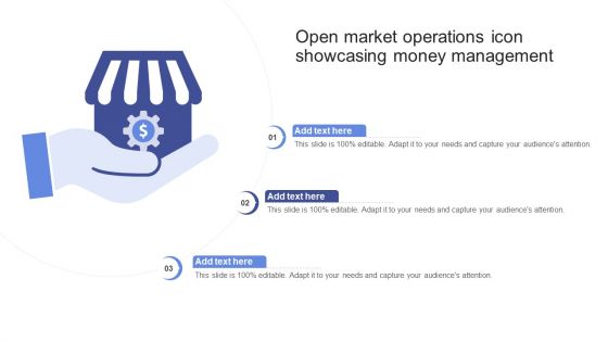 Open Market Operations Icon Showcasing Money Management