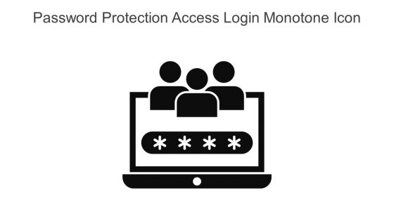 Password Protection Access Login Monotone Icon In Powerpoint Pptx Png And Editable Eps Format