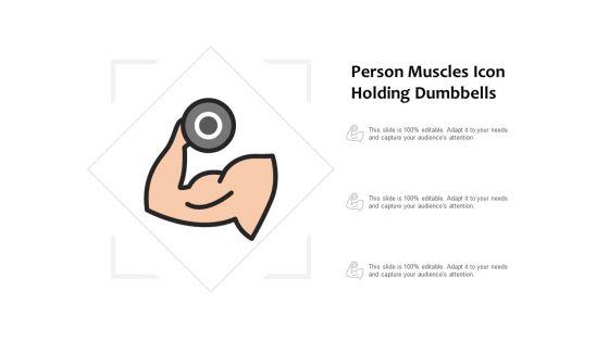 Person muscles icon holding dumbbells