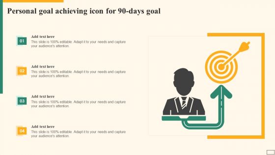 Personal Goal Achieving Icon For 90 Days Goal