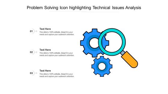 Problem solving icon highlighting technical issues analysis