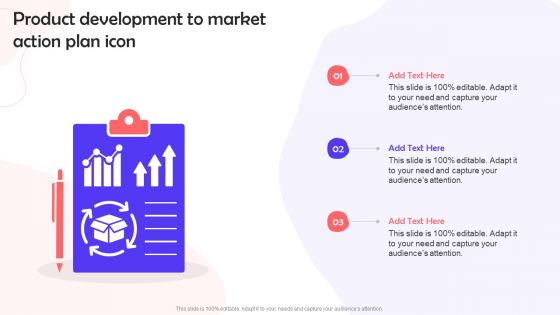 Product Development To Market Action Plan Icon