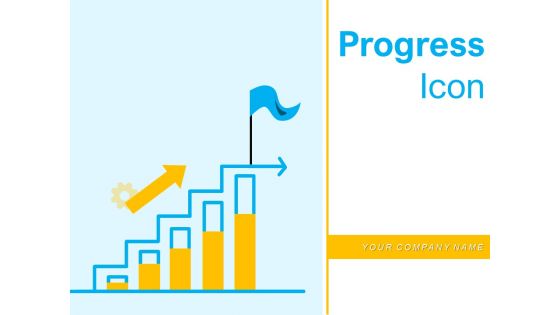 Progress Icon Business Progress Gear Arrow Circular Trophy Magnifying Glass Dollar
