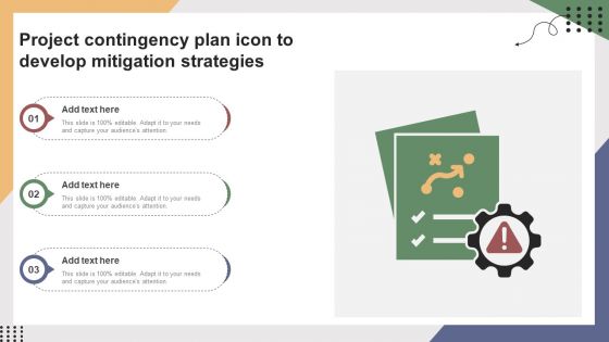 Project Contingency Plan Icon To Develop Mitigation Strategies