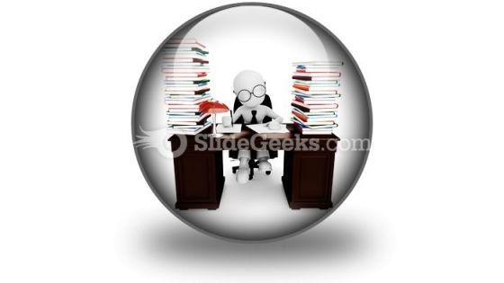 Endless Office Work PowerPoint Icon C  Presentation Themes and Graphics Slide01