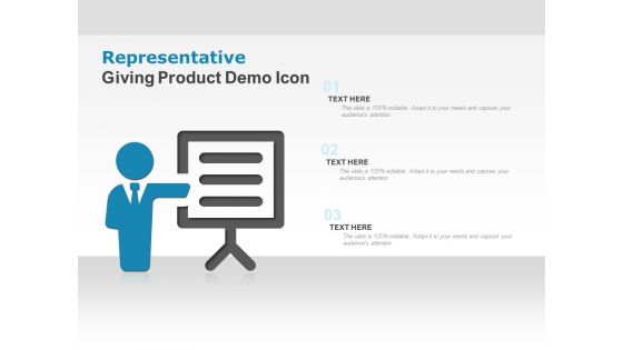 Representative giving product demo icon