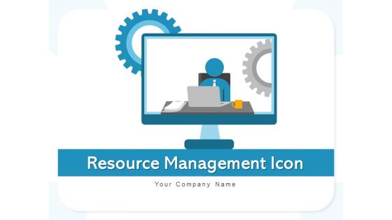 Resource Management Icon Financial Production Gear Arrow Information Technology