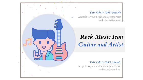 Rock music icon guitar and artist