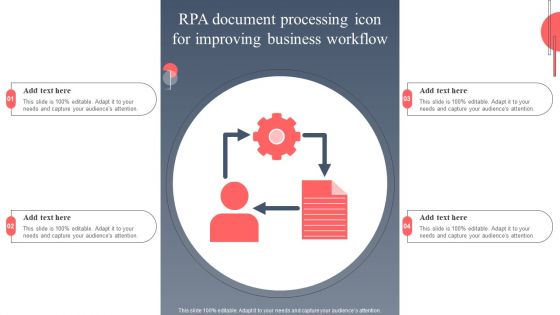 RPA Document Processing Icon For Improving Business Workflow