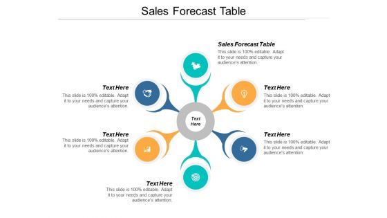 Sales forecast table ppt powerpoint presentation icon example topics cpb