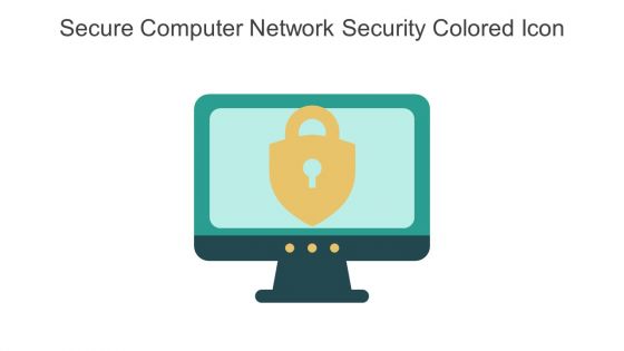 Secure Computer Network Security Colored Icon In Powerpoint Pptx Png And Editable Eps Format