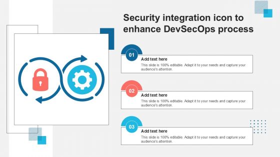 Security Integration Icon To Enhance Devsecops Process Ppt Example