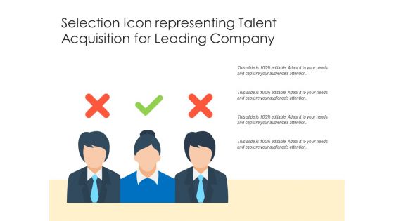 Selection icon representing talent acquisition for leading company