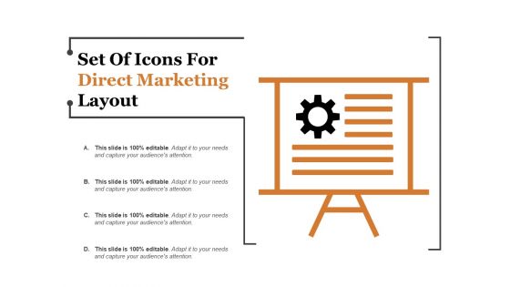 Set of icons for direct marketing layout