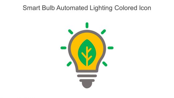 Smart Bulb Automated Lighting Colored Icon In Powerpoint Pptx Png And Editable Eps Format