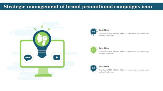 Strategic Management Of Brand Promotional Campaigns Icon