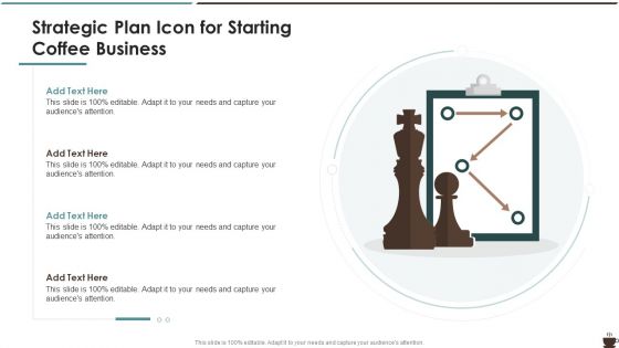 Strategic Plan Icon For Starting Coffee Business