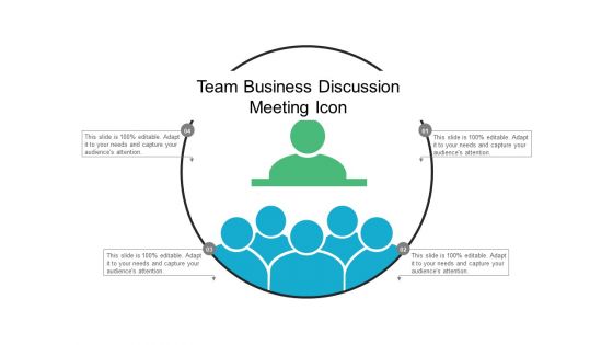 Team business discussion meeting icon