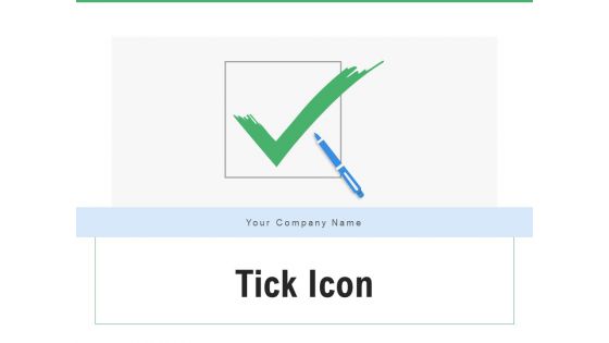 Tick icon circle security mark sign checklist project