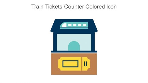 Train Tickets Counter Colored Icon In Powerpoint Pptx Png And Editable Eps Format