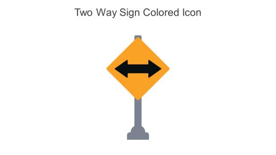 Two Way Sign Colored Icon In Powerpoint Pptx Png And Editable Eps Format