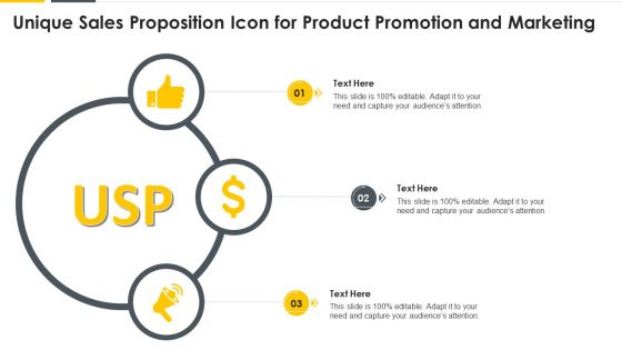Unique Sales Proposition Icon For Product Promotion And Marketing