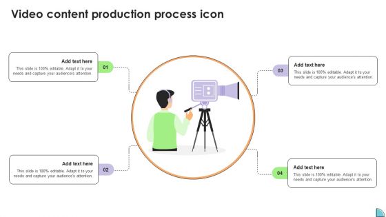 Video Content Production Process Icon