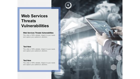 Web services threats vulnerabilities ppt powerpoint presentation icon slide cpb