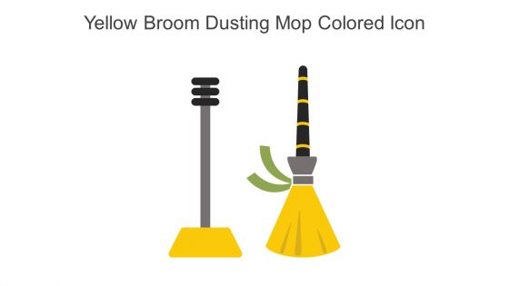 Yellow Broom Dusting Mop Colored Icon In Powerpoint Pptx Png And Editable Eps Format